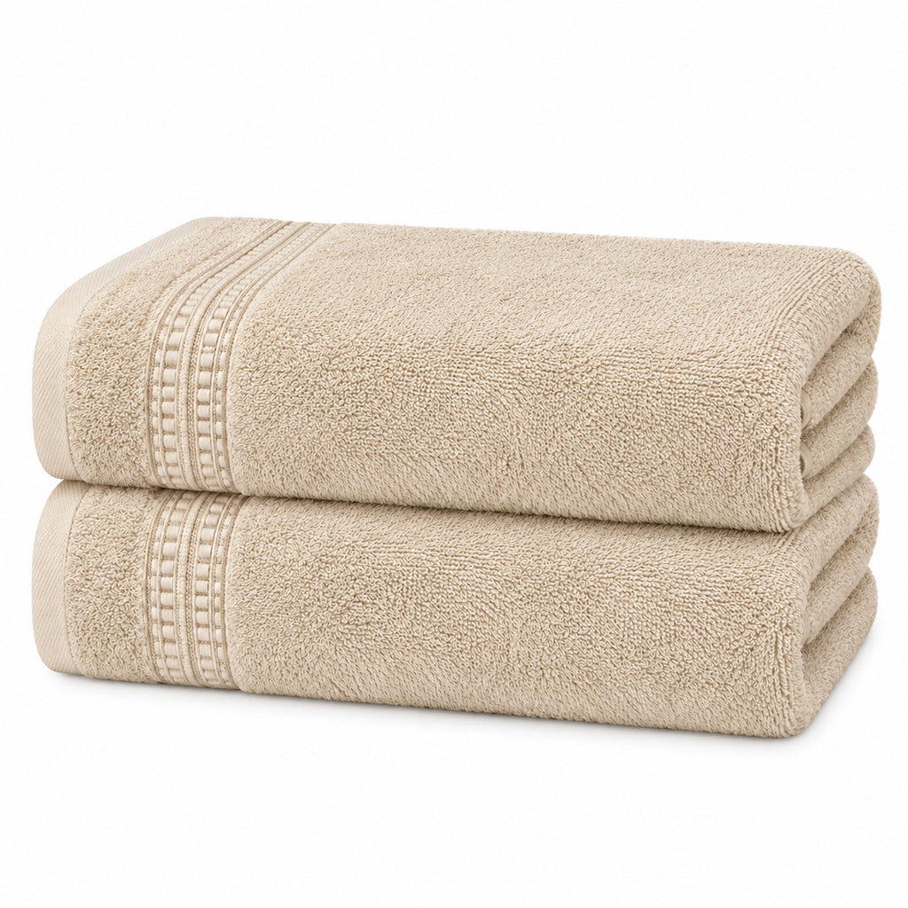 2-Piece 100% Turkish Cotton Large Hand Towel Set
