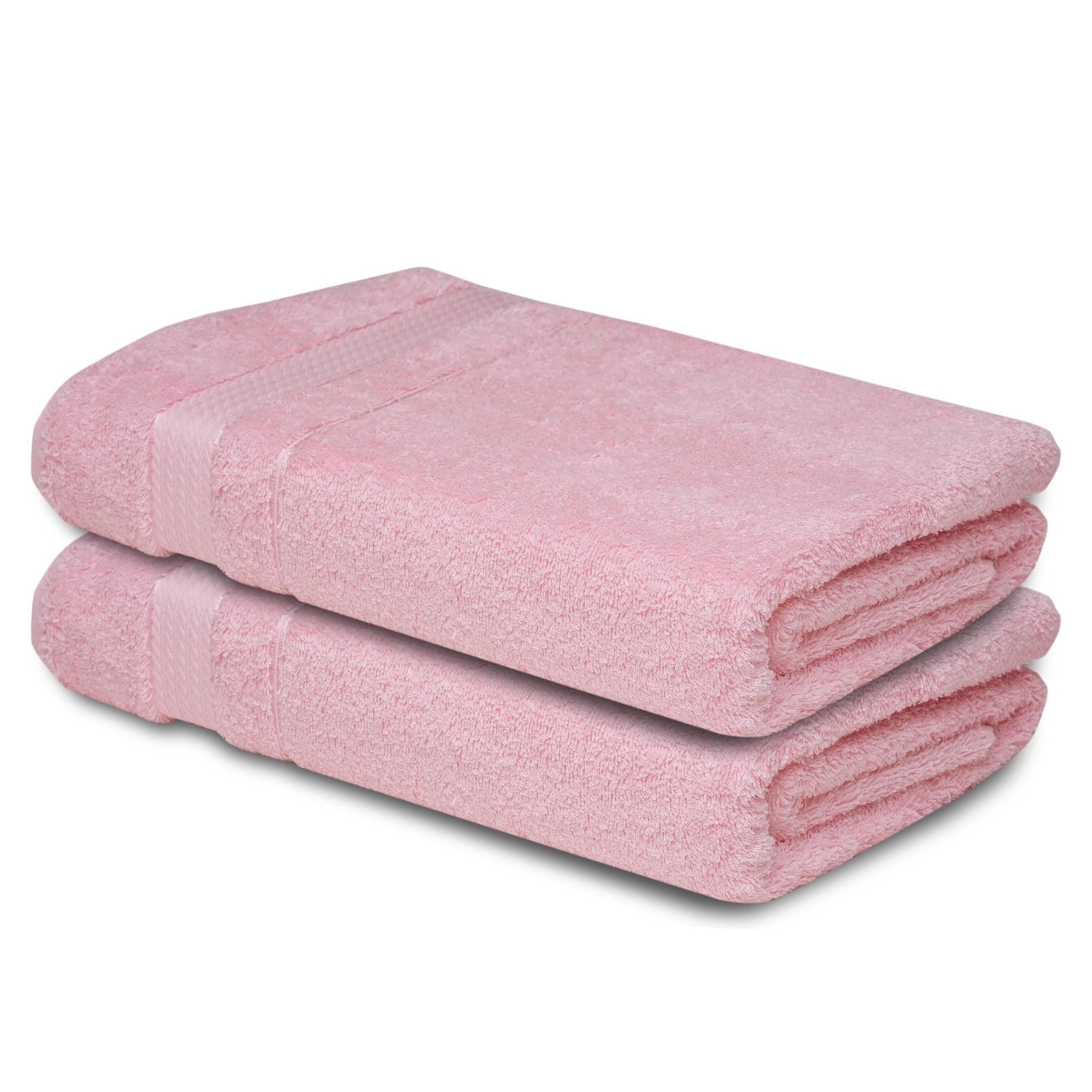 Pink Bath Towels Set 2, 32x55