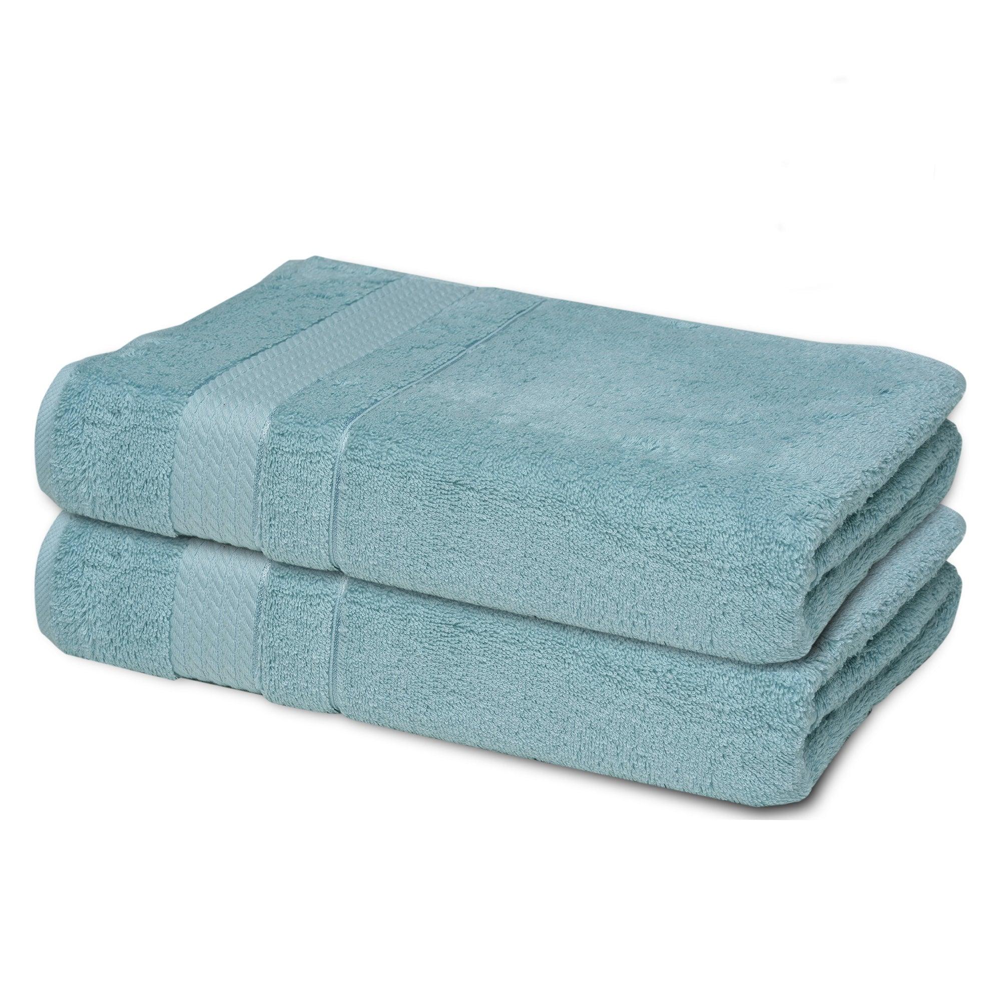 Set of 2 Italian Linen Bath Towels Grace Towels – Blue