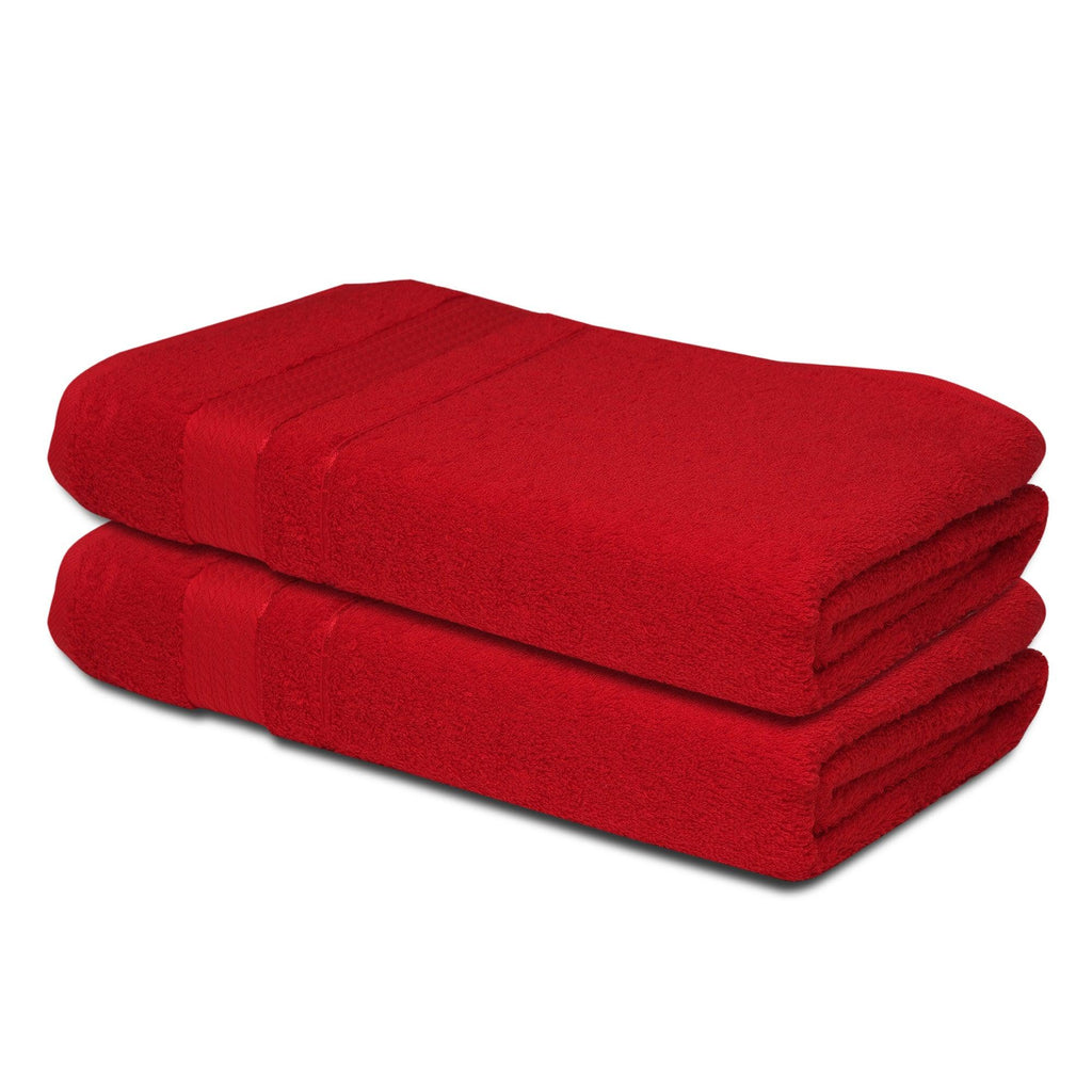 Red and deals grey bath towels