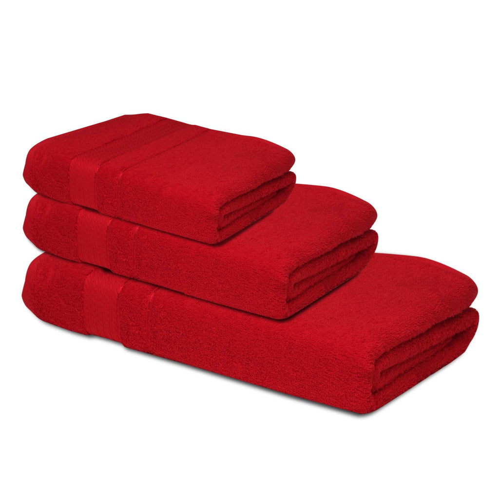 VOOVA & MOVAS Red Towels Bathroom Set, 6 Piece Gift Set，2 Bath