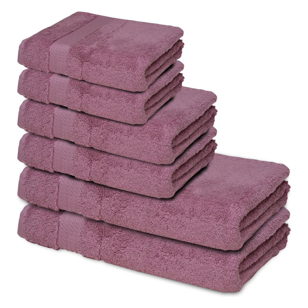  Commercial Premium 100% Cotton Bath Towel Mat Set, Pack  of 6, 684 GSM, White, 30 x 20 : Home & Kitchen