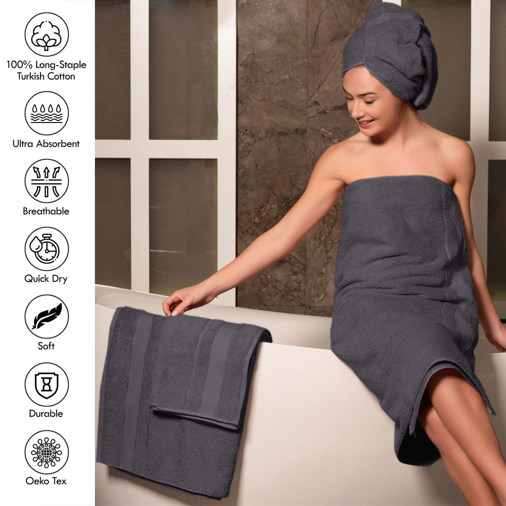 LANE LINEN Luxury Bath Towels Set - 3 Piece 100% Cotton Bathroom Towels,  Quick Dry, Extra Aborbent, Super Soft Towels Set 1 Hand Towel, 1 Wash  Cloths